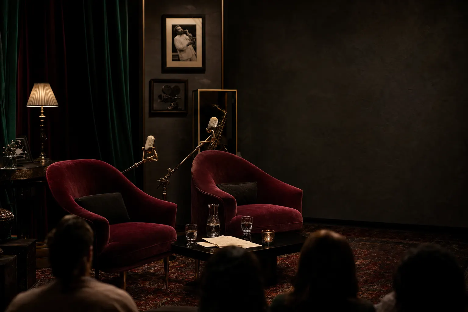 A refined interview environment designed for thoughtful conversation